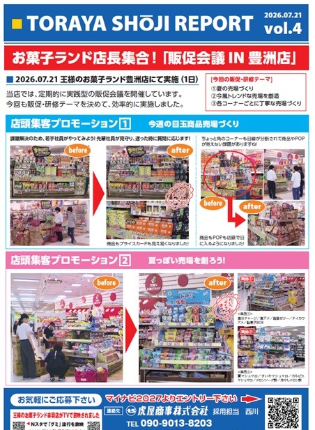 王様のお菓子ランド「販促会議」IN　豊洲店